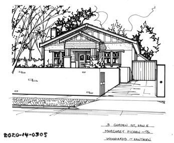 Drawing - Property Illustration, 3 Garden Street, Hawthorn East