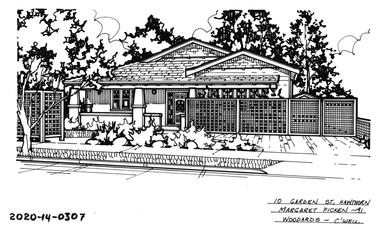 Drawing - Property Illustration, 10 Garden Street, Hawthorn East