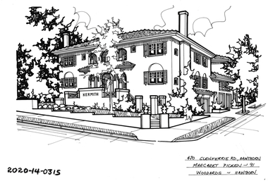 Drawing - Property Illustration, 470 Glenferrie Road, Hawthorn, 1991