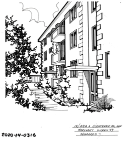 Drawing - Property Illustration, 14/ 494A Glenferrie Road, Hawthorn, 1989