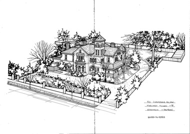 Drawing - Property Illustration, 521 Glenferrie Road, Hawthorn