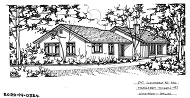 Drawing - Property Illustration, 847 Glenferrie Road, Hawthorn, 1997