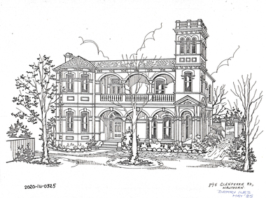 Drawing - Property Illustration, 894 Glenferrie Road, Hawthorn, 1985