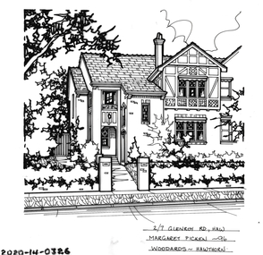 Drawing - Property Illustration, 2/ 7 Glenroy Road, Hawthorn, 1996