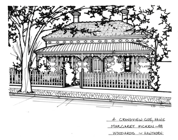 Drawing - Property Illustration, 4 Grandview Grove, Hawthorn East, 1999