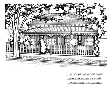 Drawing - Property Illustration, 4 Grandview Grove, Hawthorn East