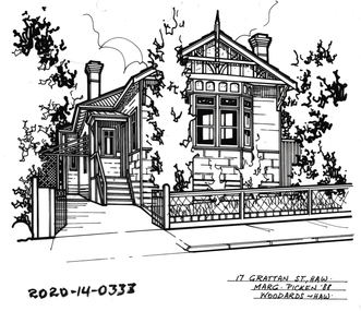 Drawing - Property Illustration, 17 Grattan Street, Hawthorn