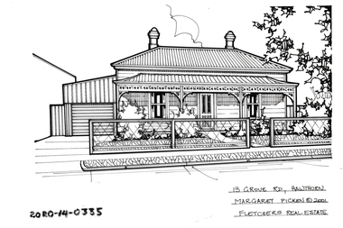 Drawing - Property Illustration, 13 Grove Road, Hawthorn