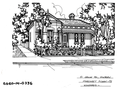 Drawing - Property Illustration, 51 Grove Road, Hawthorn, 1993