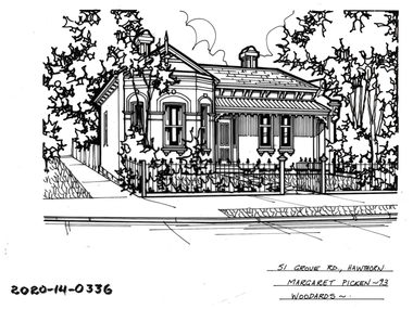 Drawing - Property Illustration, 51 Grove Road, Hawthorn