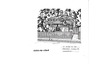 Drawing - Property Illustration, 18 Haines Street, Hawthorn