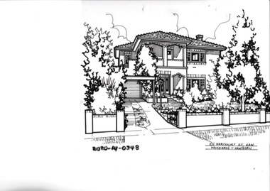 Drawing - Property Illustration, 25 Harcourt Street, Hawthorn East