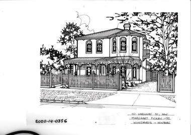 Drawing - Property Illustration, 110 Harcourt Street, Hawthorn East, 1993