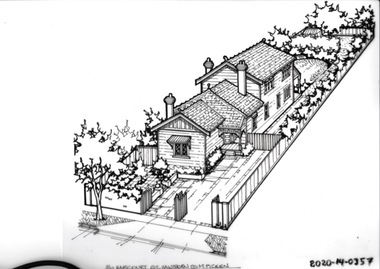 Drawing - Property Illustration, 116 Harcourt Street, Hawthorn East