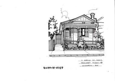 Drawing - Property Illustration, 11 Harold Street, Hawthorn East