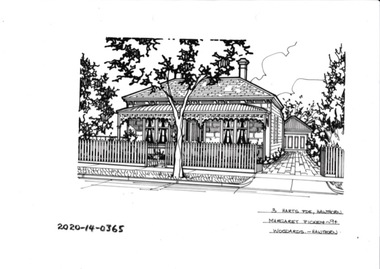 Drawing - Property Illustration, 3 Harts Parade, Hawthorn East, 1993