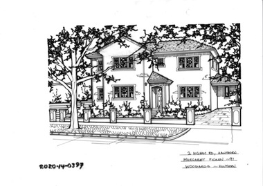 Drawing - Property Illustration, 2 Higham Road, Hawthorn East, 1993