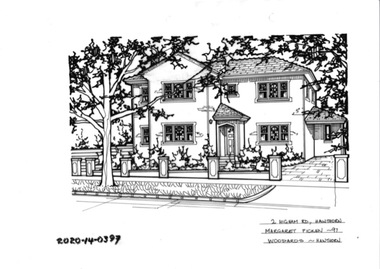 Drawing - Property Illustration, 2 Higham Road, Hawthorn East