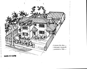Drawing - Property Illustration, 2 Higham Road, Hawthorn East, 1993