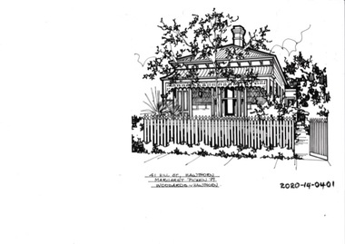 Drawing - Property Illustration, 41 Hill Street, Hawthorn