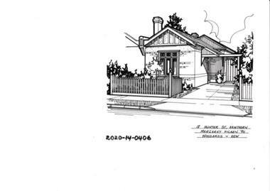Drawing - Property Illustration, 18 Hunter Street, Hawthorn