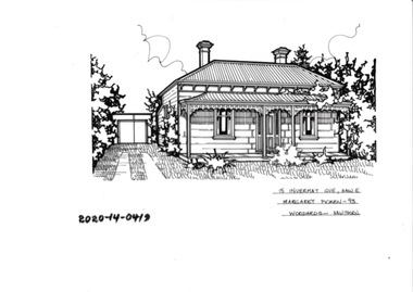Drawing - Property Illustration, 15 Invermay Grove, Hawthorn East, 1993