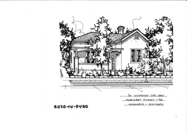 Drawing - Property Illustration, 20 Invermay Grove, Hawthorn East, 1993