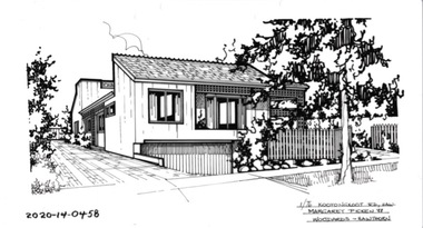 Drawing - Property Illustration, 1/76 Kooyongkoot Road, Hawthorn, 1993