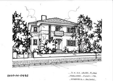 Drawing - Property Illustration, 10 & 10A Lawes Street, Hawthorn, 1993