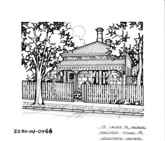 Drawing - Property Illustration, 13 Lawes Street, Hawthorn, 1993