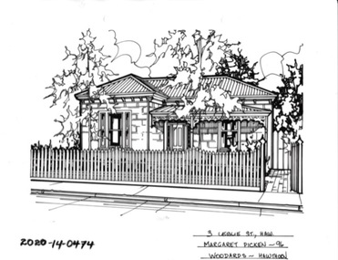 Drawing - Property Illustration, 3 Leslie Street, Hawthorn
