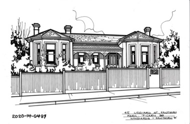 Drawing - Property Illustration, 45 Liddiard Street, Hawthorn