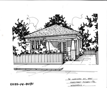 Drawing - Property Illustration, 74 Liddiard Street, Hawthorn