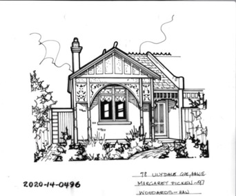 Drawing - Property Illustration, 78 Lilydale Grove, Hawthorn East, 1993