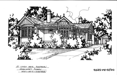 Drawing - Property Illustration, 51 Linda Crescent, Hawthorn