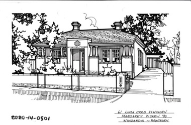 Drawing - Property Illustration, 61 Linda Crescent, Hawthorn