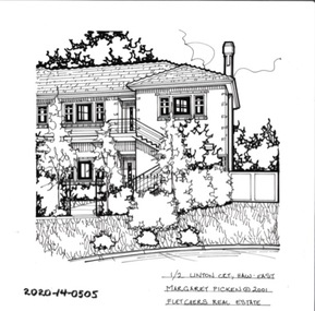 Drawing - Property Illustration, 1/2 Linton Court, Hawthorn East, 1993
