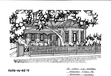 Drawing - Property Illustration, 62 Lisson Grove, Hawthorn