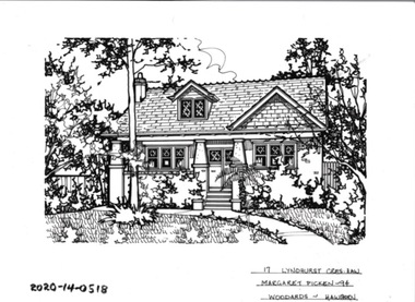 Drawing - Property Illustration, 17 Lyndhurst Crescent, Hawthorn