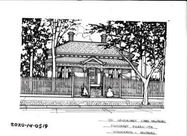 Drawing - Property Illustration, 20 Lyndhurst Crescent, Hawthorn