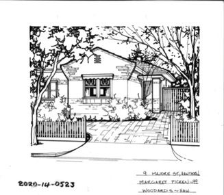 Drawing - Property Illustration, 9 Majore Street, Hawthorn, 1993