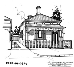 Drawing - Property Illustration, 16 Malmsbury Street, Hawthorn