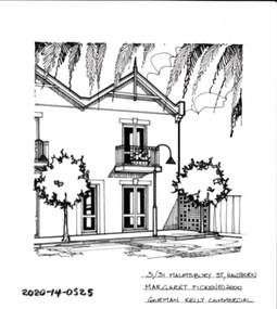 Drawing - Property Illustration, 3/31 Malmsbury Street, Hawthorn, 1993