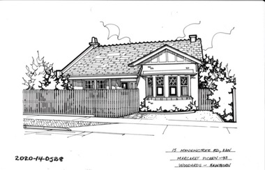 Drawing - Property Illustration, 15 Manningtree Road, Hawthorn, 1993