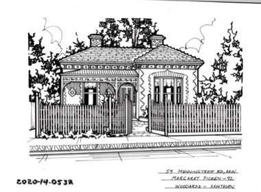 Drawing - Property Illustration, 59 Manningtree Road, Hawthorn