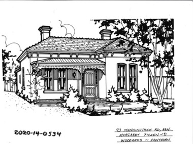 Drawing - Property Illustration, 93 Manningtree Road, Hawthorn