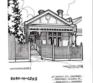 Drawing - Property Illustration, 61 Mason Street, Hawthorn, 1993
