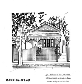 Drawing - Property Illustration, 64 Mason Street, Hawthorn, 1993