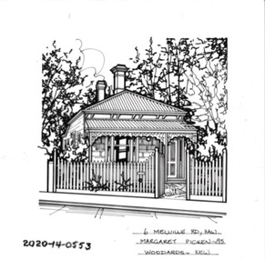 Drawing - Property Illustration, 6 Melville Street, Hawthorn, 1993