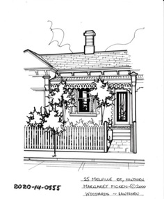 Drawing - Property Illustration, 25 Melville Street, Hawthorn, 1993